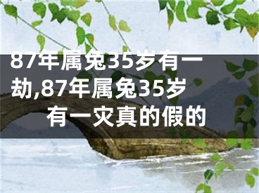 87年属兔35岁有一劫,87年属兔35岁有一灾真的假的