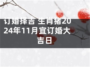 订婚择吉 生肖猪2024年11月宜订婚大吉日