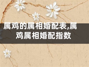属鸡的属相婚配表,属鸡属相婚配指数
