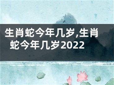 生肖蛇今年几岁,生肖蛇今年几岁2022