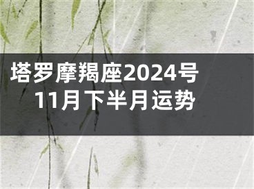 塔罗摩羯座2024号11月下半月运势