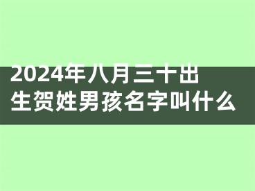 2024年八月三十出生贺姓男孩名字叫什么