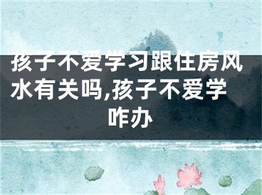 孩子不爱学习跟住房风水有关吗,孩子不爱学咋办