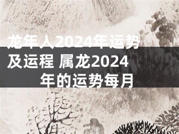 龙年人2024年运势及运程 属龙2024年的运势每月