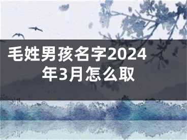 毛姓男孩名字2024年3月怎么取