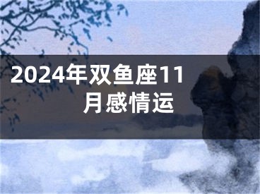 2024年双鱼座11月感情运