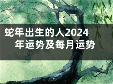 蛇年出生的人2024年运势及每月运势