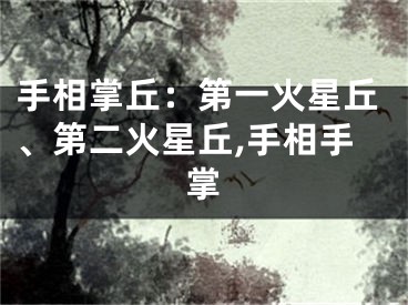 手相掌丘：第一火星丘、第二火星丘,手相手掌
