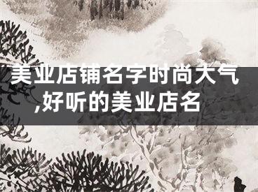 美业店铺名字时尚大气,好听的美业店名