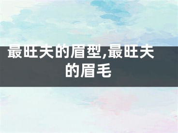 最旺夫的眉型,最旺夫的眉毛