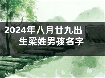 2024年八月廿九出生梁姓男孩名字