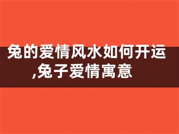 兔的爱情风水如何开运,兔子爱情寓意