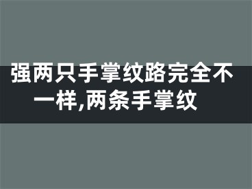 强两只手掌纹路完全不一样,两条手掌纹