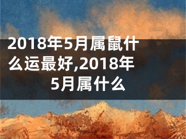 2018年5月属鼠什么运最好,2018年5月属什么