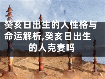 癸亥日出生的人性格与命运解析,癸亥日出生的人克妻吗