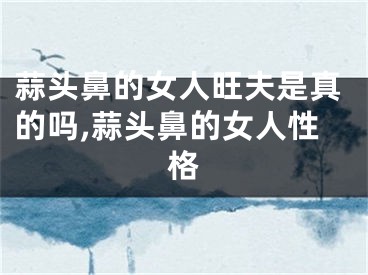 蒜头鼻的女人旺夫是真的吗,蒜头鼻的女人性格