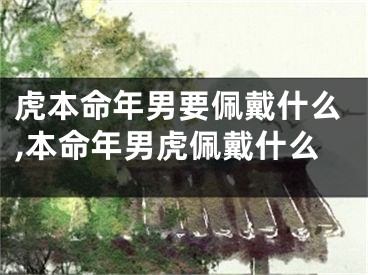 虎本命年男要佩戴什么,本命年男虎佩戴什么