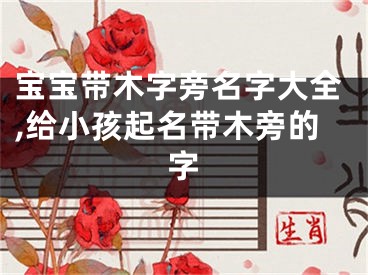 宝宝带木字旁名字大全,给小孩起名带木旁的字