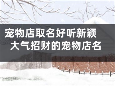 宠物店取名好听新颖 大气招财的宠物店名