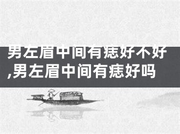 男左眉中间有痣好不好,男左眉中间有痣好吗