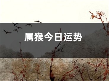 属猴今日运势