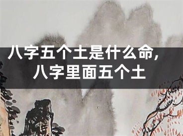 八字五个土是什么命,八字里面五个土