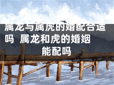 属龙与属虎的婚配合适吗  属龙和虎的婚姻能配吗