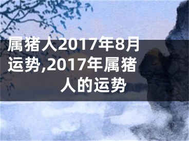 属猪人2017年8月运势,2017年属猪人的运势