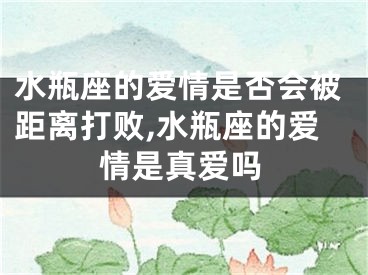 水瓶座的爱情是否会被距离打败,水瓶座的爱情是真爱吗