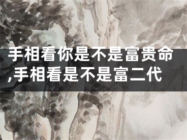 手相看你是不是富贵命,手相看是不是富二代