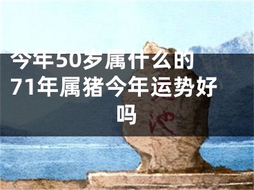 今年50岁属什么的 71年属猪今年运势好吗