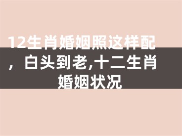 12生肖婚姻照这样配，白头到老,十二生肖婚姻状况