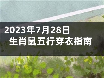 2023年7月28日生肖鼠五行穿衣指南