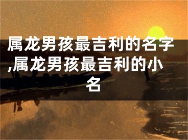 属龙男孩最吉利的名字,属龙男孩最吉利的小名