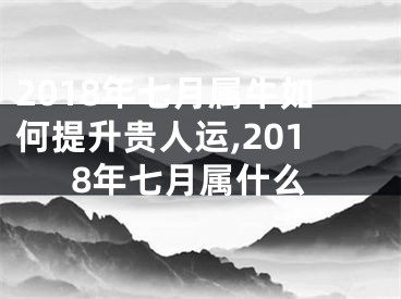 2018年七月属牛如何提升贵人运,2018年七月属什么