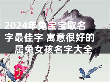 2024年兔宝宝取名字最佳字 寓意很好的属兔女孩名字大全