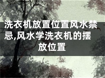 洗衣机放置位置风水禁忌,风水学洗衣机的摆放位置