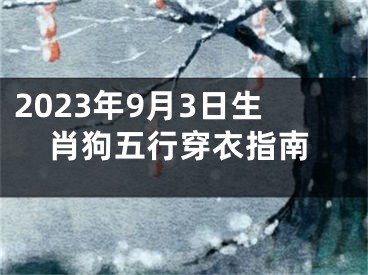 2023年9月3日生肖狗五行穿衣指南