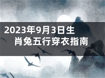2023年9月3日生肖兔五行穿衣指南