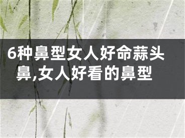 6种鼻型女人好命蒜头鼻,女人好看的鼻型