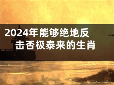 2024年能够绝地反击否极泰来的生肖