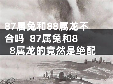 87属兔和88属龙不合吗  87属兔和88属龙的竟然是绝配