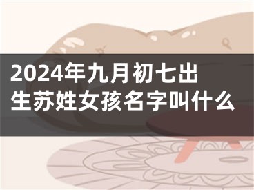 2024年九月初七出生苏姓女孩名字叫什么