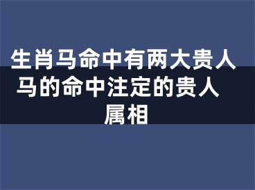 生肖马命中有两大贵人 马的命中注定的贵人属相