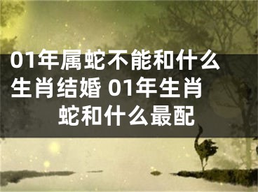 01年属蛇不能和什么生肖结婚 01年生肖蛇和什么最配