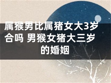 属猴男比属猪女大3岁合吗 男猴女猪大三岁的婚姻