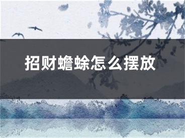招财蟾蜍怎么摆放
