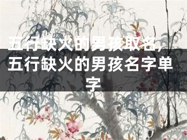 五行缺火的男孩取名,五行缺火的男孩名字单字