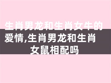 生肖男龙和生肖女牛的爱情,生肖男龙和生肖女鼠相配吗