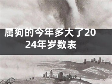 属狗的今年多大了2024年岁数表